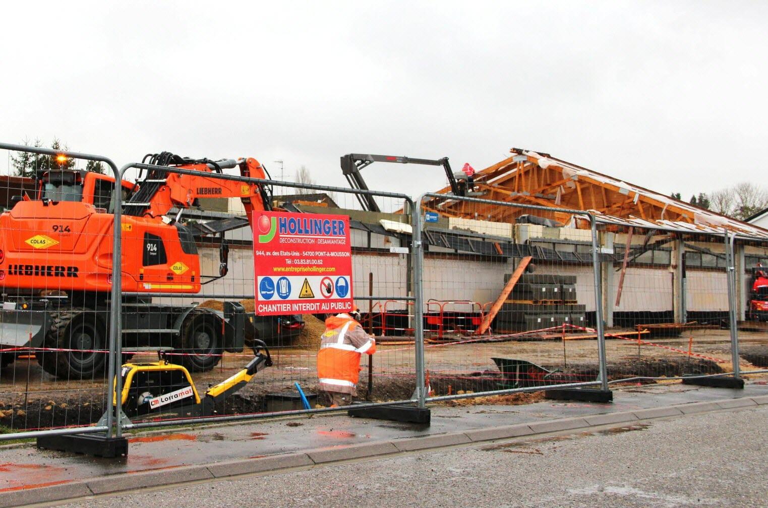 Hollinger a demoli le magasin Aldi à Boulay